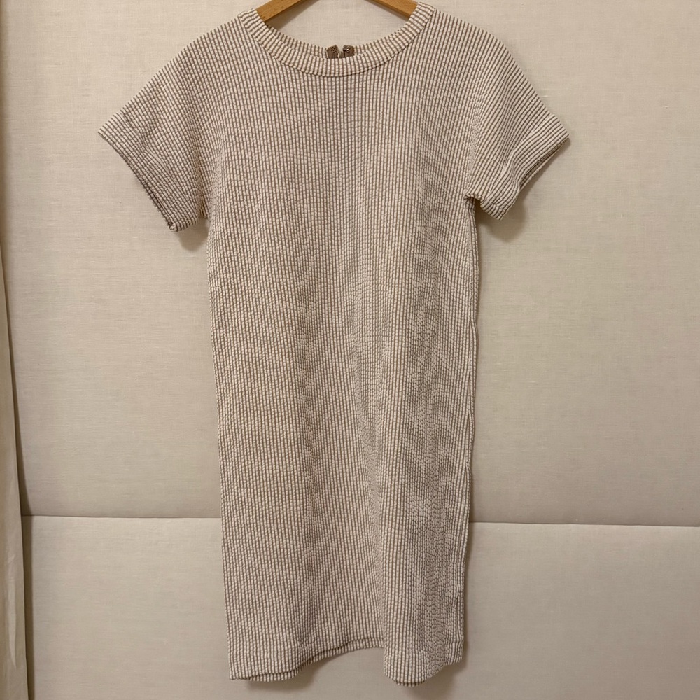 CLUB MONACO Elegant Cream Knit Dress SMALL